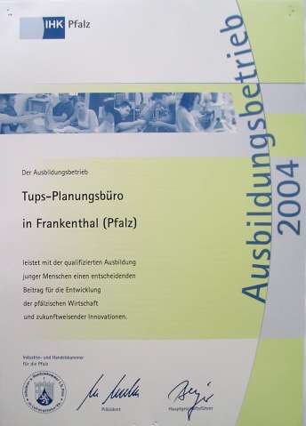 Tups-PlanungsbüroAusbildung